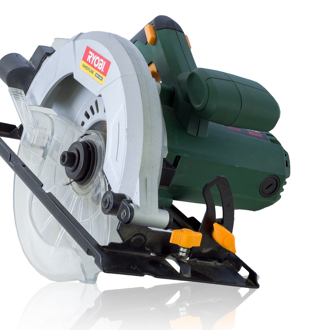 circular saw power tool closeup